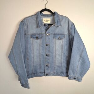 1X NWOT Ashley Vintage Charm Medium Light Wash Denim Jean Jacket